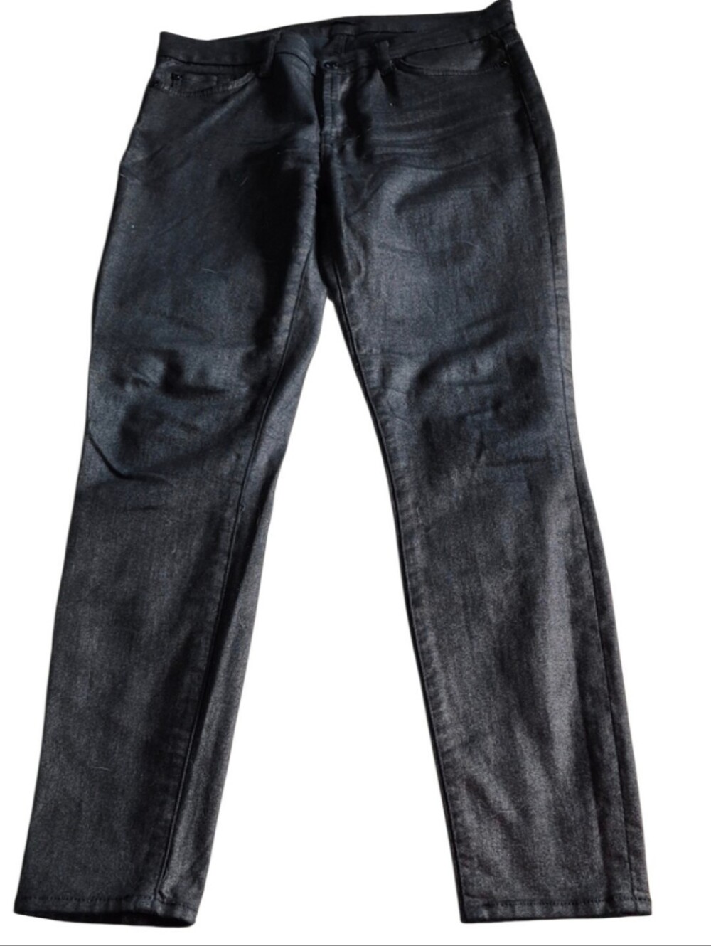 7 For All Mankind Size 30 Coated Skinny Jeans Bronze Sheen
